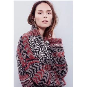 Free People Iona Long Belted Cardigan Duster Sweater